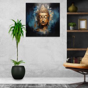 Obraz na plátně - Buddha ve světle - 40x40 cm