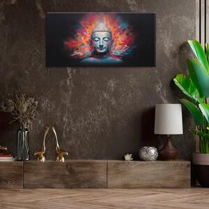 Obraz na plátně - Malovaný Buddha - 60x30 cm