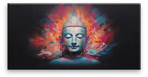 Obraz na plátně - Malovaný Buddha - 60x30 cm