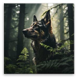 Obraz na plátně - Policejní pes - 40x40 cm - CZ výroba