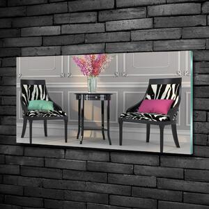 Moderní skleněný obraz z fotografie Dvě židle osh-64993482