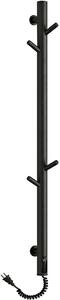 Elektrický sušák ručníků Ramus, s displejem - 160W - černá strukturovaná matná - 1400x30 mm