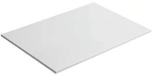 Koupelnová deska z litého mramoru Elanys - bílá matná - 60x46x1,2 cm