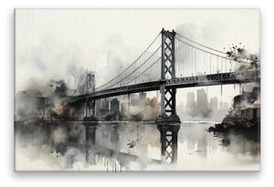 Obraz na plátně - Temné San Francisco - 120x80 cm