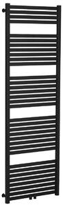 Koupelnový radiátor Vincenzo - středové připojení 50mm/boční - 800W - černá matná - 1700x600 mm