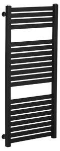 Koupelnový radiátor Vincenzo - boční připojení - 300W - černá matná - 970x450 mm