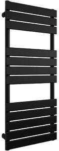 Koupelnový radiátor Claude - boční připojení - 650W - černá matná - 1200x500 mm
