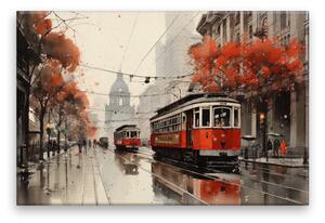 Obraz na plátně - Tramvaj v San Franciscu - 120x80 cm