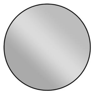 Koupelnové zrcadlo Vado, kovový rám - černá matná - Ø 60 cm