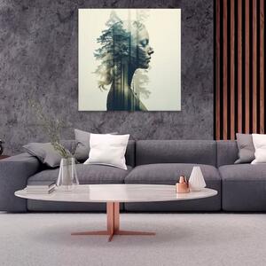 Obraz na plátně - Meditace v lese - 40x40 cm - CZ výroba