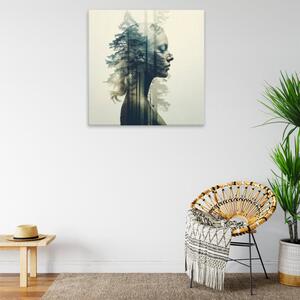 Obraz na plátně - Meditace v lese - 40x40 cm - CZ výroba
