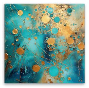 Obraz na plátně - Tyrkysové bubliny - 40x40 cm
