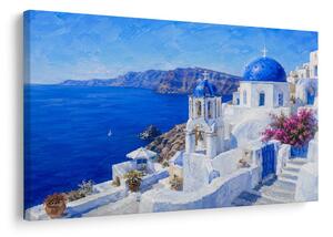 Obraz modré kupole Santorini
