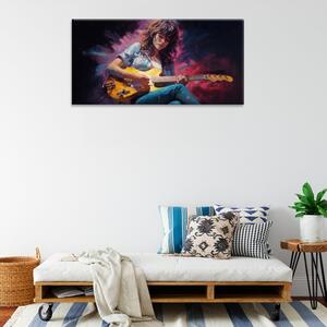 Obraz na plátně - Brnkání na kytaru - 60x30 cm