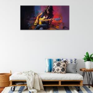 Obraz na plátně - S elektrickou kytarou - 60x30 cm
