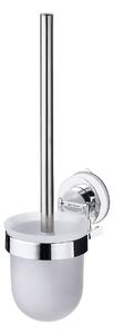 Ridder Vacuum doplňky Držák s WC štětkou a kelímkem – chrom - š. 100 mm, v. 365 mm, hl. 135 mm 12112100