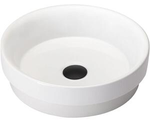 Umyvadlo keramické Sonora - polozápustné a na desku - bílá lesklá - ⌀ 40 cm