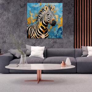 Obraz na plátně - Portrét zebry - 40x40 cm - CZ výroba