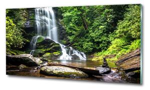 Foto obraz skleněný horizontální Vodopád v lese osh-65742204