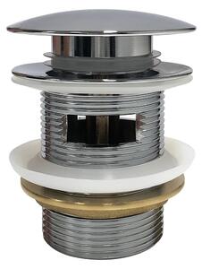 Vanová výpusť - click-clack s přepadem - 6/4 " - chrom