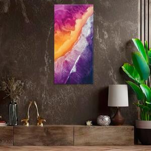 Obraz na plátně - Růžovo fialový mramor - 30x60 cm