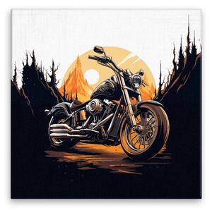 Obraz na plátně - Harley Davidson na cestě - 40x40 cm