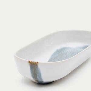 Modro-bílá keramická miska Kave Home Vejer 20 cm