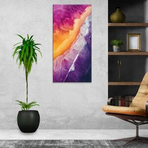 Obraz na plátně - Růžovo fialový mramor - 30x60 cm