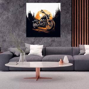 Obraz na plátně - Harley Davidson na cestě - 40x40 cm