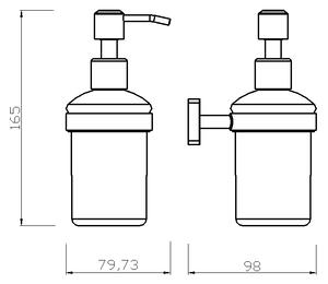 Novaservis - Dávkovač mýdla GRETA, chrom, AGR34