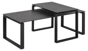 Konferenční stolek KATRINE II černá, set 2 ks