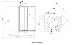 KERRA-KAROLINA - sprchový box 81 x 81 x 225 cm