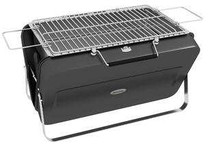 Kompaktní gril Outsunny Mini Charcoal BBQ s designem kufříku pro zahradu, kempování a piknik, skládací, rozměry 47L x 30W x 28H cm | Aosom