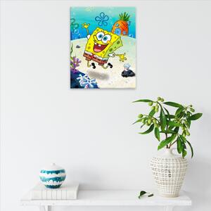 Obraz na plátně - SpongeBob - 40x50 cm - CZ výroba