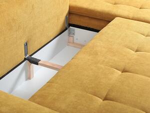 Rohová sedací souprava levá / pravá pro každodenní spaní s úložným prostorem na lůžkoviny Bergamo
