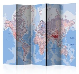 Paraván - Room divider - World map