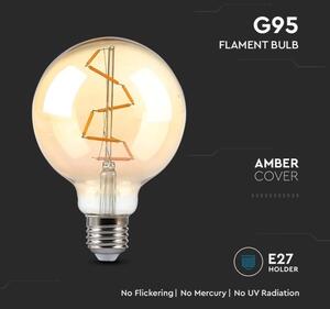 LED Žárovka FILAMENT G95 E27/4W/230V 2200K