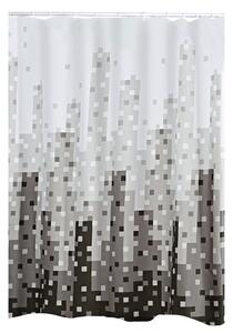 Ridder Sprchové závěsy Sprchový závěs SKYLINE, textilní - šedý dekor - 180 x 200 cm 47367