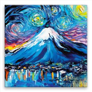 Obraz na plátně - Nikdy neviděl Fuji van Gogh - 40x40 cm