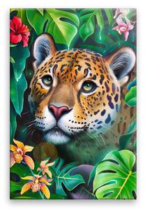Obraz na plátně - Tygr v džungli - 40x60 cm - CZ výroba