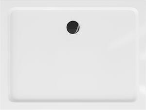 MEXEN - Sprchová vanička, obdelníková Slim 120x80 cm - bílá, sifon - černá - 40108012B