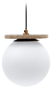 Bílé závěsné svítidlo se skleněným stínidlem ø 20 cm Malachi – Kave Home