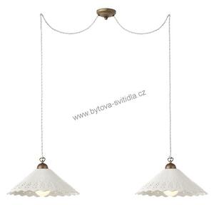 Redo LEA 02-904 + CT40 - Závěsné retro svítidlo s keramickými stínidly Ø 40cm (Dvojramenný retro závěsný lustr )