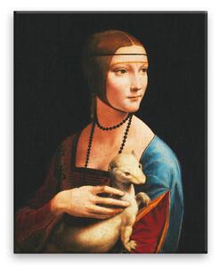 Obraz na plátně - Dáma s hranostajem Leonardo da Vinci - 40x50 cm
