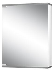 Jokey MDF skříňky ENTROBEL Zrcadlová skříňka (galerka) - bílá, pohledové hrany šedé - š. 50 cm, v. 65 cm, hl. 14 cm 111912100-0140