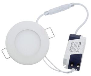 V-TAC Kulatý zápustný LED mini panel 3W ALU, Studená bílá 6000 - 6500K