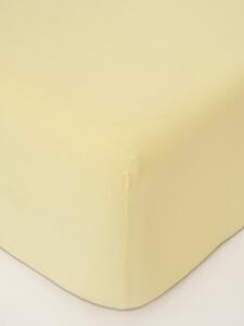 MK Lůžkoviny Jersey prostěradlo do postýlky Classic 70 × 140 cm - pastelová žlutá