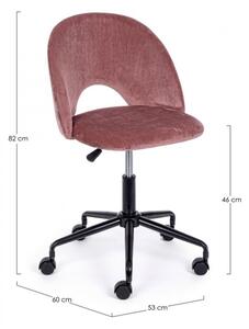 Bizzotto Kancelářská židle Linzey - růžová