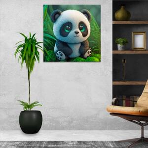 Obraz na plátně - Plyšová panda - 40x40 cm