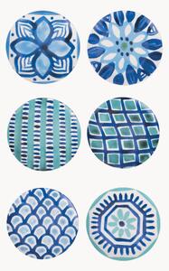 Sada snídaňových talířů z porcelánu Aquazul, 6 dílů